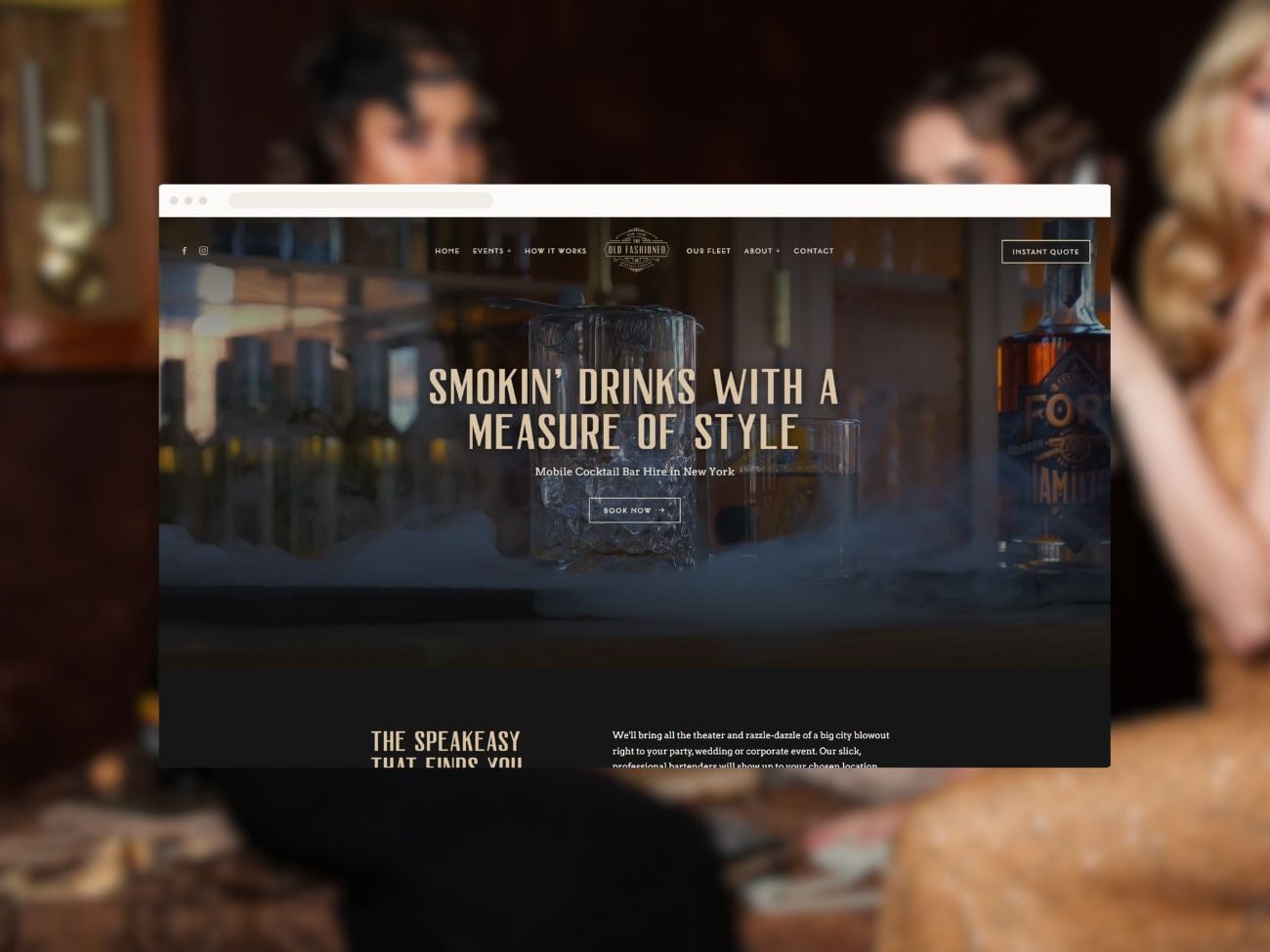The The Old Fashioned Cocktail Co. website