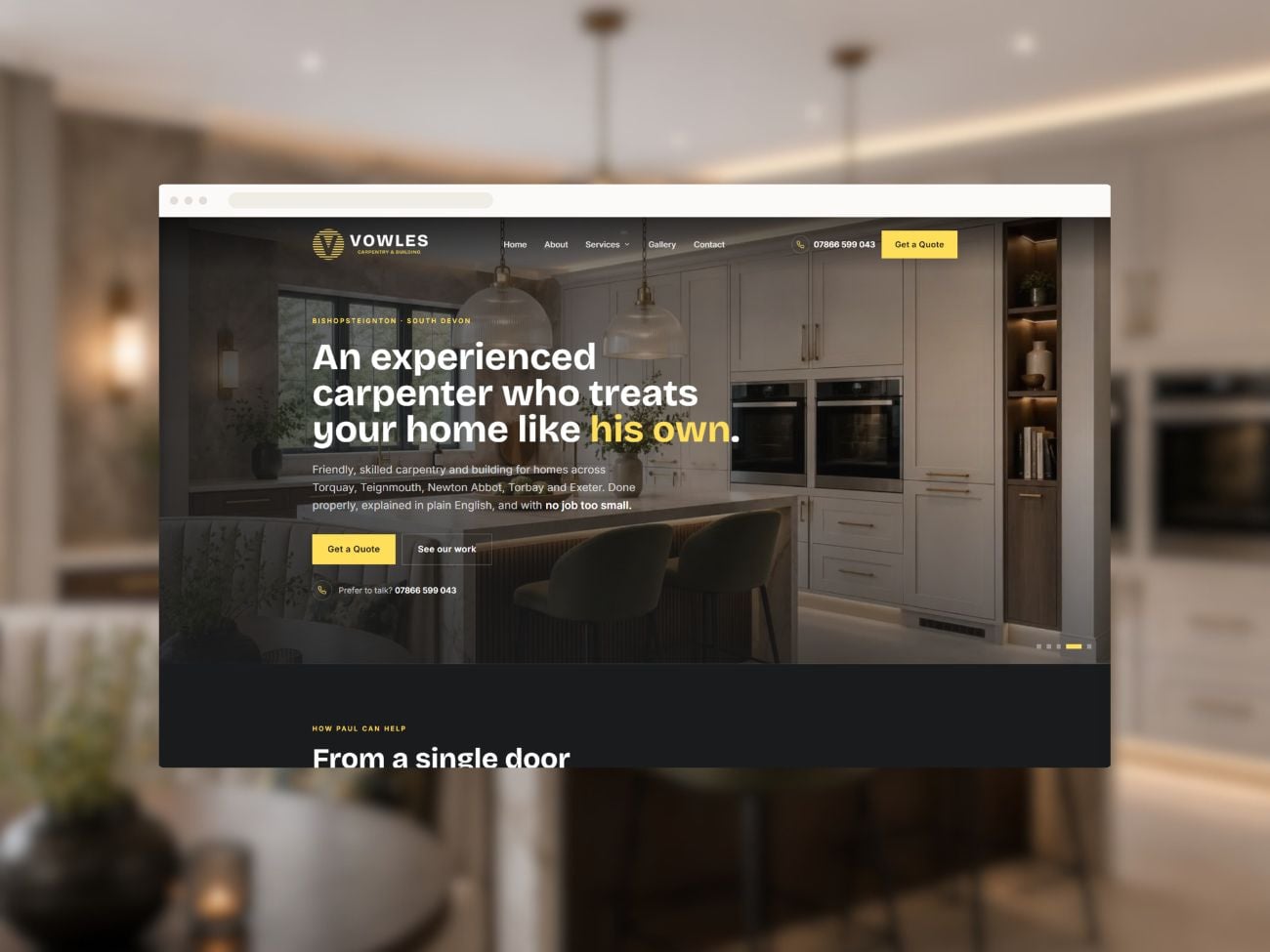 The Vowles Carpentry website